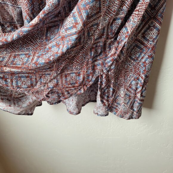 Natural Reflections Bohemian Geometric Print Tassel Tunic - Picture 5 of 9